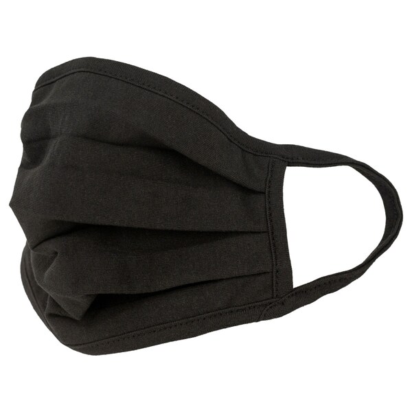 Zayaan Health Reusable 3 Ply Pleated Cotton Adult Face Mask, Black (6-Pack) BLZH-MS02-RCFM-6 - main